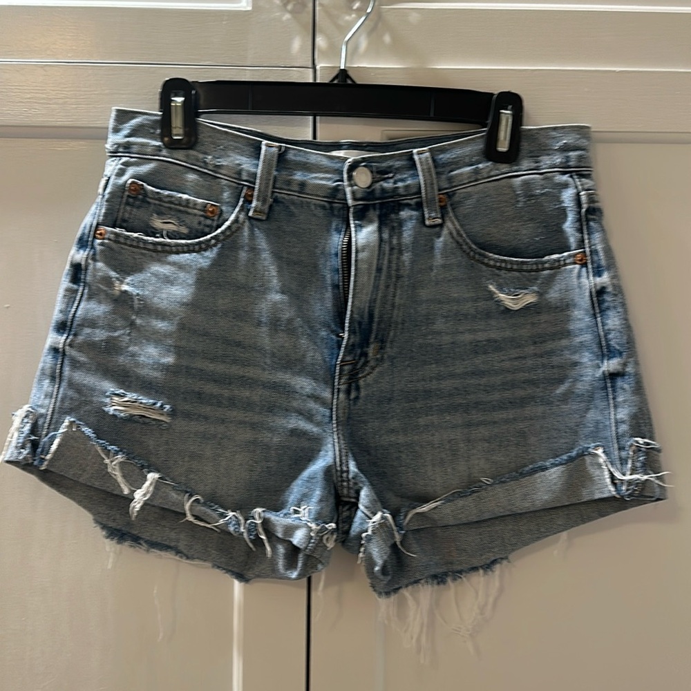 Pistola distressed denim shorts